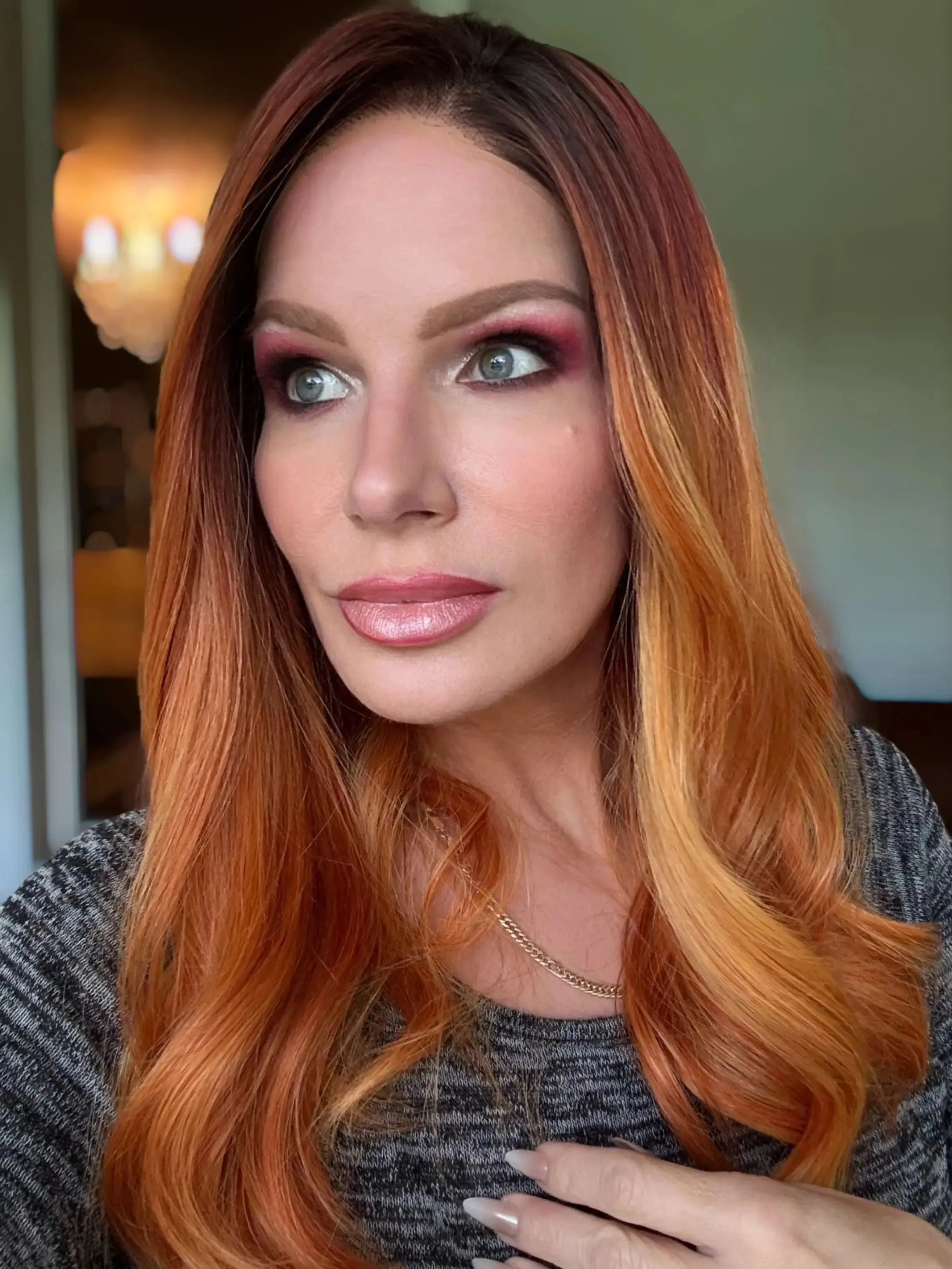 Grunge Copper - Synthetic lace-front glue-less wig