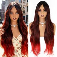 30" Black wine red ombre
