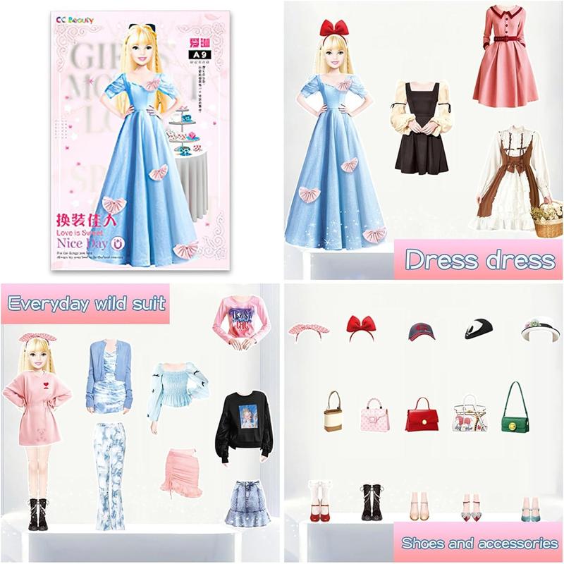Magnetic Dress Up Paper Dolls for Girls Ages 4-7, Pretty Princess Game Paper Dolls Dress Up Toys, Creating Imaginative Birthday Gifts7