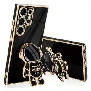 3D Astronaut Design Phone Case with Kickstand, Decorative Phone Protector Cover, Phone Accessories Compatible with Samsung Galaxy A16 A15 A14 A55 A56 A54 5G, Casing