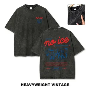 No People Illegal Anti ICE Oversize Unisex Washed T-Shirt for Women and Men's Unisex Fit Batik Cotton Oversize Streetwear Menswear Super Soft Pre-Shrunk
