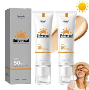 Moisturizing Sunscreen - 50mL Essence-Based Formula, SPF50 PA+++ Broad-Spectrum UV Protection, Delivers Light Hydration to Skin, Non-Greasy & Fast-Absorbing, Ideal for Daily Sun Care.