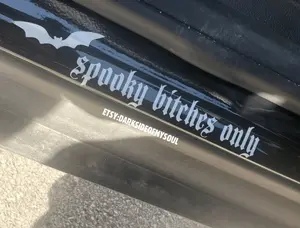 Goth Decal | Spooky Bitch | Spooky Bitches Only | Witchy Decal | Goth Car Accessories | Goth Car Decor | Spooky Decal | Door step decal