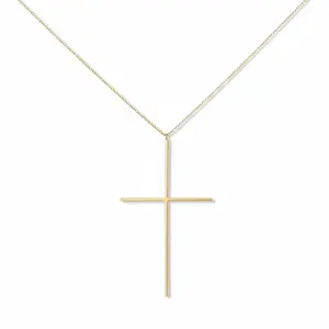 10kt Women's Necklace with Cross Pendant Size 16 Inches Elegant Everyday Wear or Special Occasions Jewelry