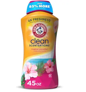 ARM & HAMMER Clean Scentsations In-Wash Scent Booster, Laundry Scent Booster Tropical Paradise scent, 45 Oz