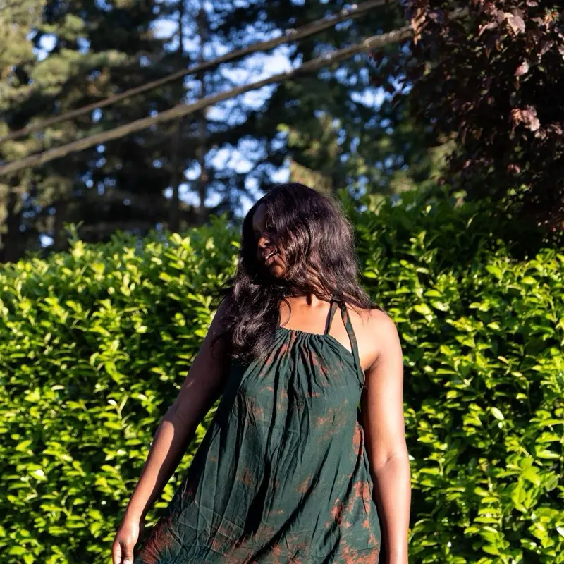 Jungle Green East African Backless Dera