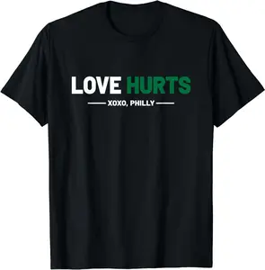 100% Cotton Philadelphia Love Hurts Philly Fan Pride Cute T-Shirt