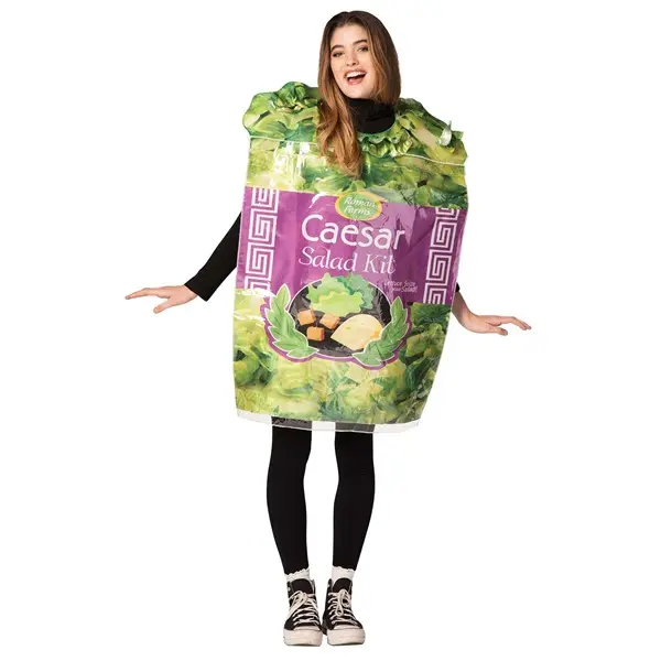 HalloweenCostumes Men's Caesar Salad Kit Costume Clothes, Polyester Jersey Material, Included Accessory Bag, Fits Adult Special Occasion Wear