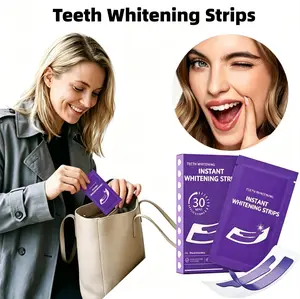 14 Pairs Peroxide-Free Whitening Strips Teeth, Enamel-Safe, Non-Sensitive, Surface Stain Reduction, Daily & Travel Use, Whitening & Color Correction Dental Oral Care Single Item