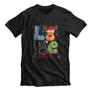 Love Dialysis Tech Life Christmas Reindeer Xmas Technician T-Shirt