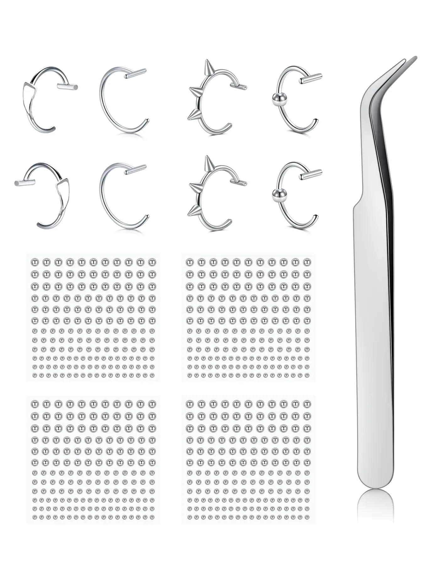 Fake Lip Piercing Vampire Teeth Fake Lip Piercing Jewelry Body Jewelry Fake Lip Rings Labret Snake Bite Style Jewelry Non-Piercing Lip Cuff Fake Nose Ring Edgy Flair