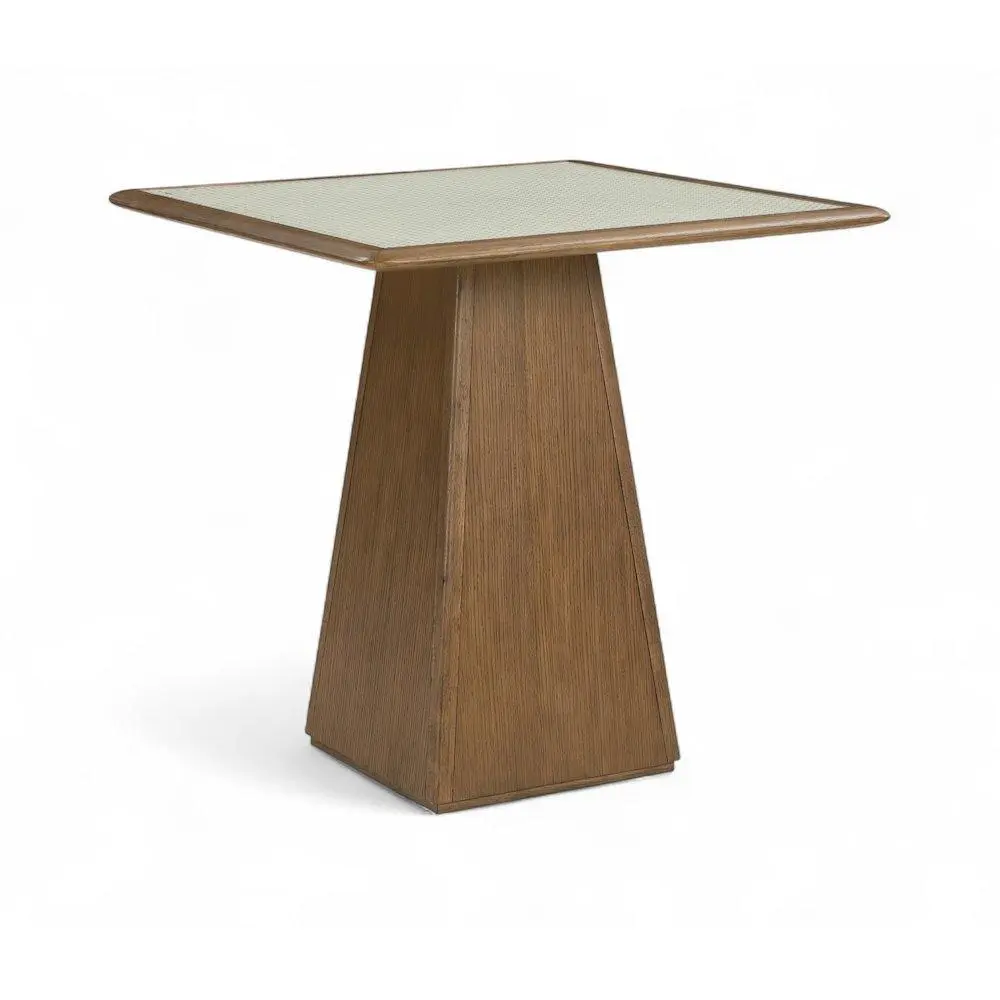 Atrium Square Brown Wood Counter-Height Indoor Table, Furniture for Dining or Casual Gatherings