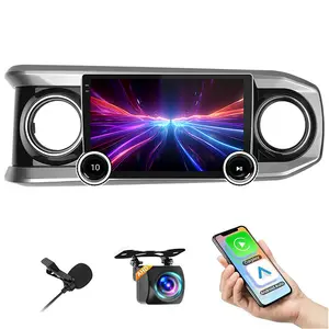 10.1'' Dual Knobs Android 13 Car Radio Stereo for Toyota Tacoma 2016 2017 2018 2019 2020 2021 2022 with CarPlay Android Auto Bluetooth GPS Navigation