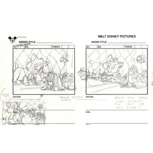 Chip n Dale Rescue Rangers Original Production Animation Storyboard Walt Disney FIRST EPISODE 1988 A93