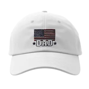 American Flag Dad Flexfit Structured Cap