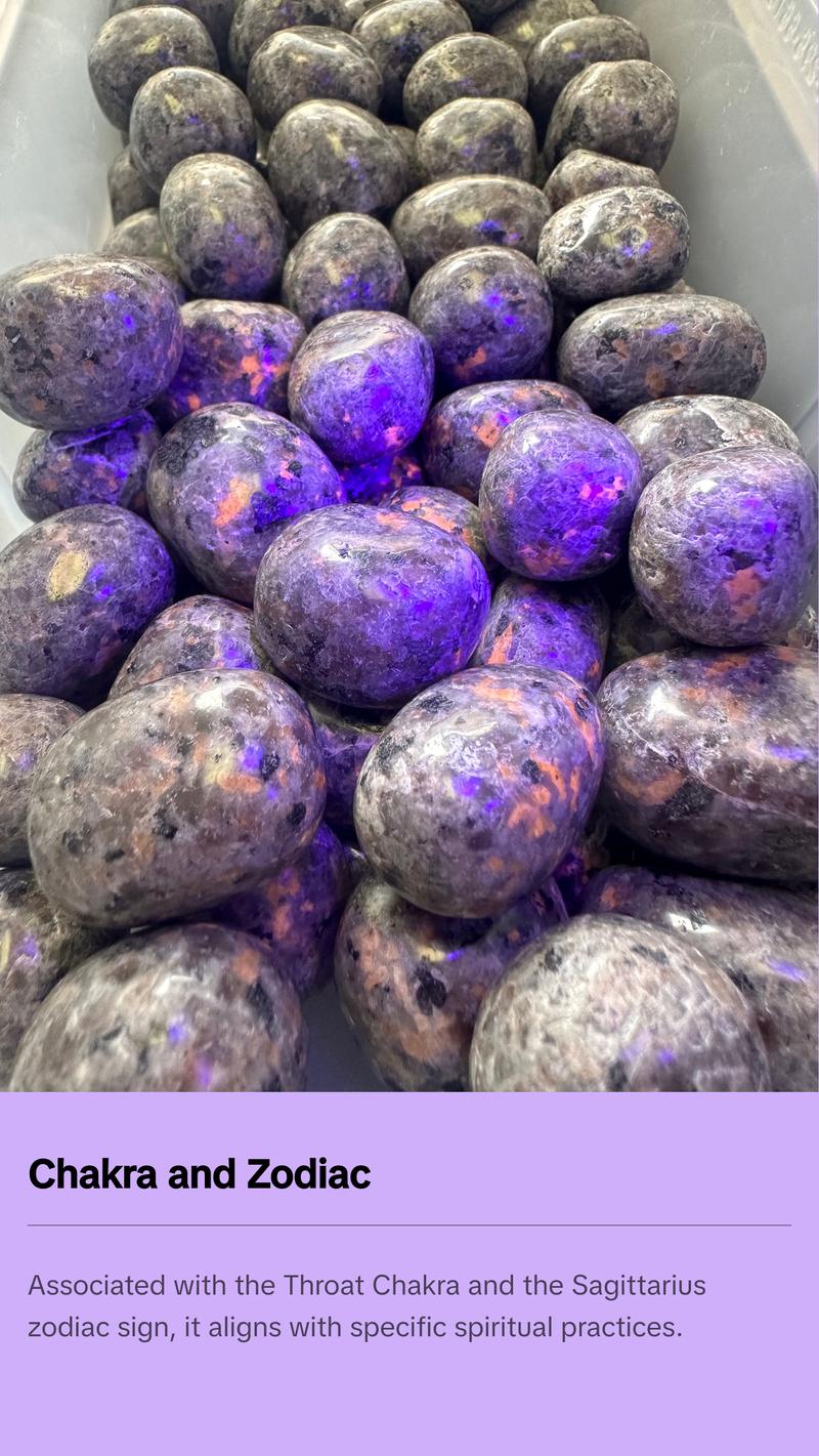 Yooperlite Tumbled Stone - Tumbled Yooperlite - Yooperlite Tumbles - Polished Yooperlite Crystal w/ UV Reactive Sodalite - Rare!