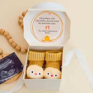 Pregnancy Announcement Gift for Grandparents – Baby Booties Box