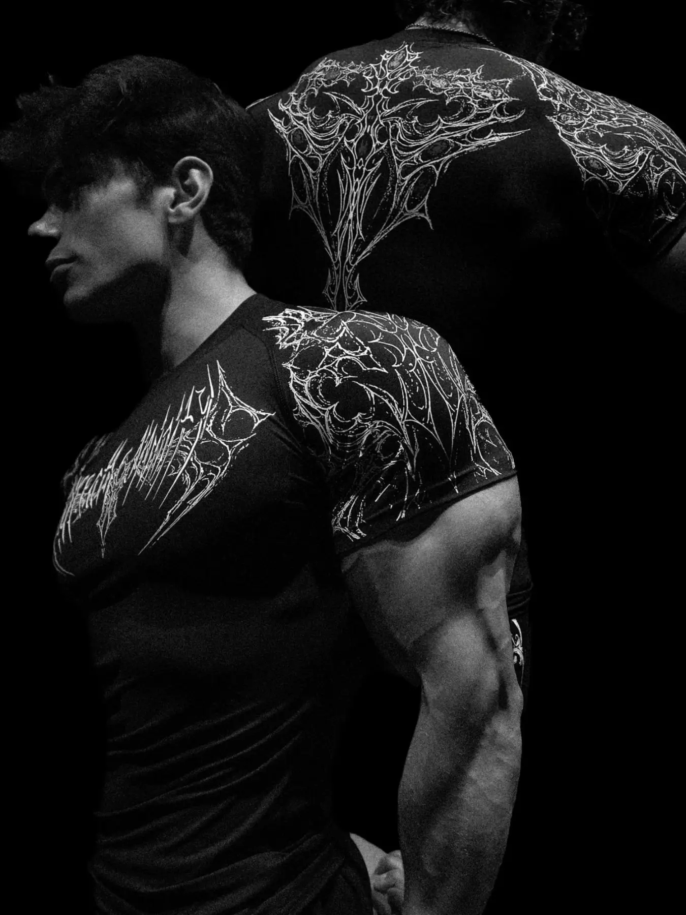 Men's Fitness Top, Casual Running Quick-Dry Breathable Tight Fit Short Sleeve T-Shirt, Gym Training, Night Run, Daily Wear, Comfortable, Fitness Shirts, Fitness Clothes Tops