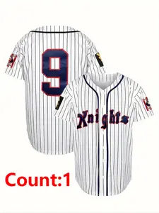 Men's Baseball Jersey, Breathable Stitching Short Sleeve Baseball Top, Baseball Training Competition Uniform, Sportswear for Men