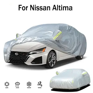 190T Car Cover, Car Cover with Reflective Warning Strip, Sunproof & Dustproof & Anti-scratch Car Cover for Nissan Altima 1993-2025