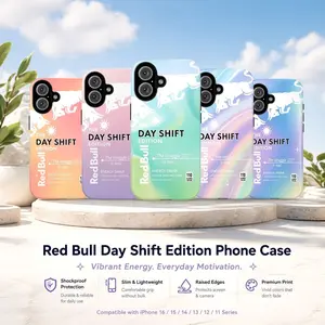 Day Shift Edition Gradient Phone Case – Energy Drink Inspired Aesthetic Cover for iPhone 17 16 15 14 13 12 11 & Samsung Galaxy | Colorful Glossy Case