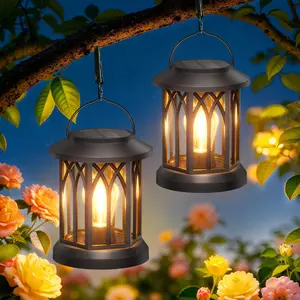KOOPER Solar Lantern Outdoor Lights, Upgraded Solar Outdoor Lights,Bright Solar Lanterns Outdoor Waterproof, Hanging Solar Powered Lantern Over 12Hrs Lights for Outside Garden Yard Patio Tree Path Decor