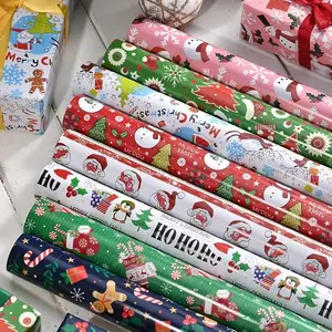 Christmas Gift Wrapping Paper, 8 Counts/set Double Layer Cartoon Package Paper, Gift Box Packaging Gift Wrapping Supplies for Home Party Holiday, Gift Decorations