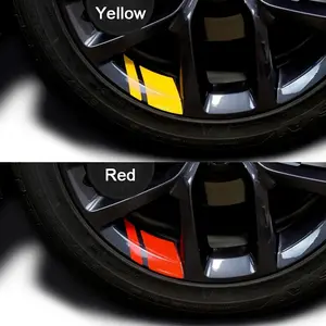 6-piece high-visibility reflective trailer wheel hub decal stickers - Easy-to-apply pressure-activated adhesive - Enhance the safety and style of your vehicle