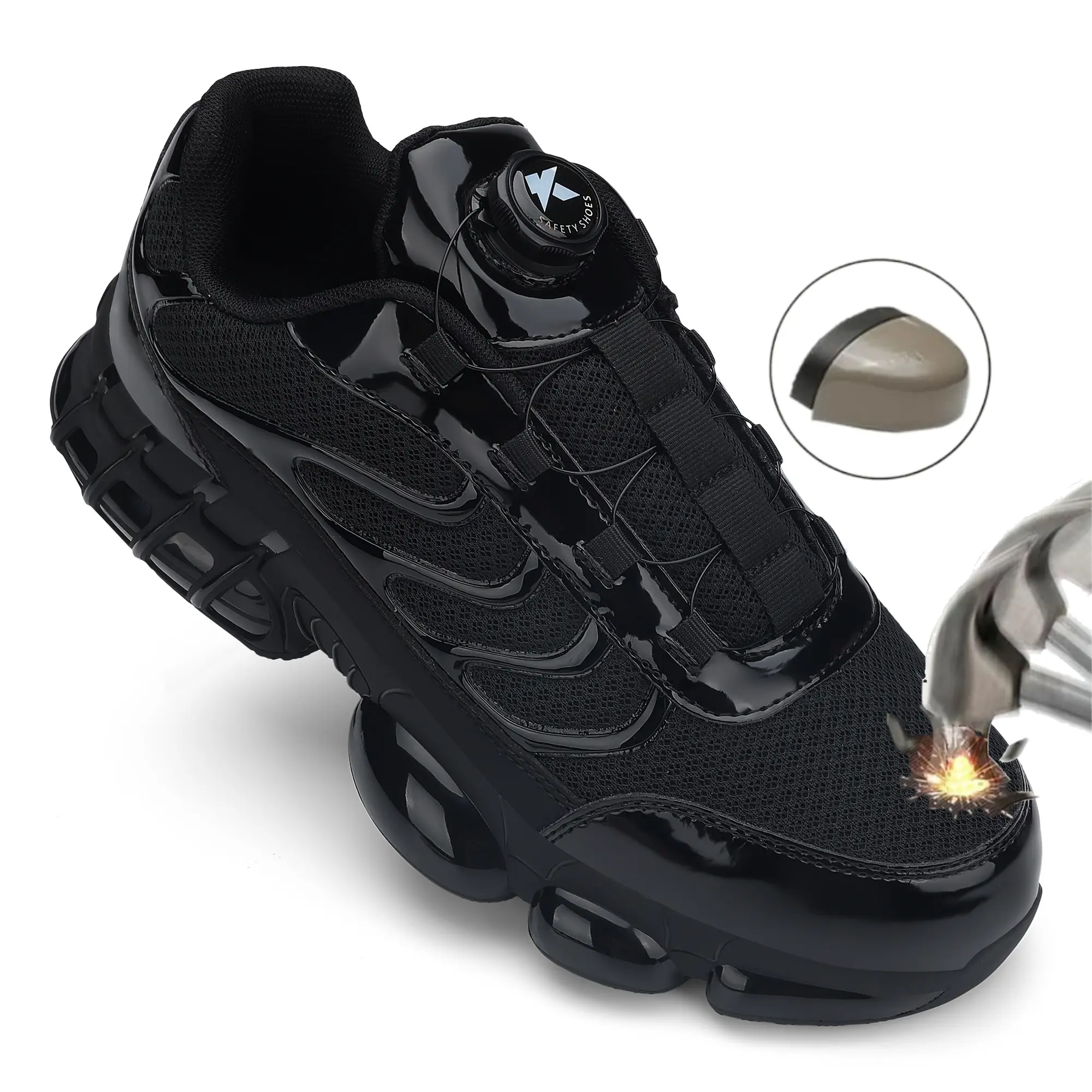 Steel Toe Shoes for Men Women Breathble Lightweight Work 