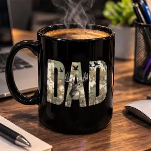 Rad Hunter Deer Dad Mug, Funny Hunting Coffee Mug, Father's Day Gift for Dad, Deer Hunter Cup.