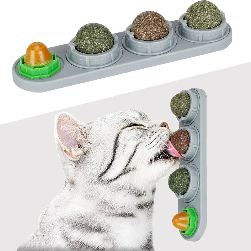 Extra Cat Energy Ball - Lick Safe Healthy Kitten Chew & Teeth Cleaning Dental Toys - Catnip Ball for Cats