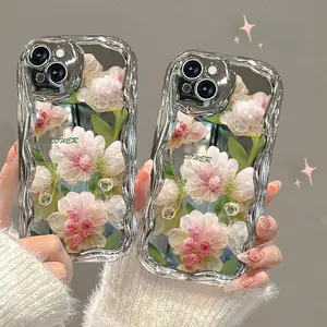 for use with iphone 16 pro max Hollow Crystal Flower cases for use with iphone 15 plus cases for girls for use with iphone 14 pro 13/12/11 Trendy Phone Shells for use with iphone X/XS  XSMAX  for use with iphone 7/8 PLUS phone accessories Protection case