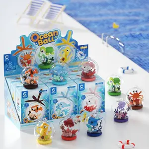 Fun Ocean Ball Clownfish Whale Stem Building Blocks Toy, Diy Building Model, Educational Assembly Puzzle Decoration Gift, Micro Part Creative Playset