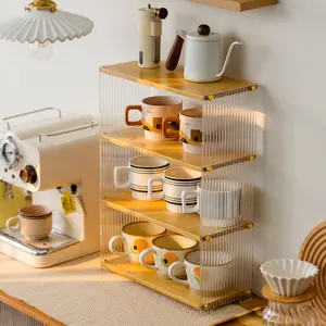 Coffee cup storage rack, mug and teacup shelf, tabletop high-appearance cup rack, bar counter water cup placement rack, Coffee Accessories