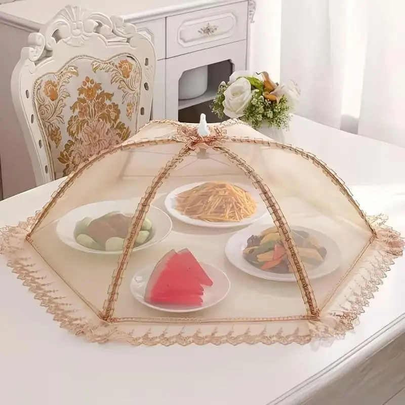 Foldable Multi-Functional Food Cover, Dustproof Fly Proof Mosquito Shield, Tablecloth Dual Use, Ideal for Home Restaurant Picnic Camping Party
