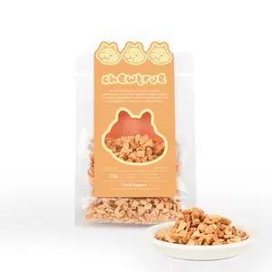 Freeze Dried Salmon Crumbles for Dogs Cats, High Protein Omega 3 Healthy Pet Treats, Grain Free No Additives Meal Topper