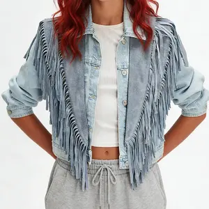 Women Summer Vintage Boho Suede Fringe Vests Solid Color Sleeveless Open Front Loose Tassel  Jacket Cardigan Tops Streetwear