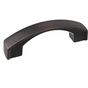 Richelieu Boisbriand Collection 3-Inch Brushed Oil-Rubbed Bronze Transitional Cabinet and Drawer Pull Handle, Ideal for Kitchen, Bathroom, and Furniture Applications Richelieu Hardware