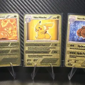 Thicc Charizard Thicc Pikachu & Blastoise Metal Fan Art Cards