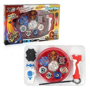 4-piece Beyblade Battle Set includes a launcher with a handle and a battle arena, making it the ultimate Beyblade toy and the perfect Easter gift for kids.
