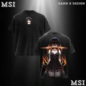 【Collection】Kurumi Tokisaki | Date A Live Washed Tee Hoodie Sweater Double Printed “Nightmare Crimson Aura” — For Waifu Lovers, For Gift Drops That Pulse With Mystic Energy