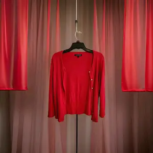 Ladies Express Red Button Up Short Length Jacket Casual Comfort