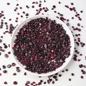 Natural Stone Garnet Material, Crystal Gravel Stone, Chips Ore Minerals Reiki Specimen, Gemstones for Home Decor, Aquarium Decoration