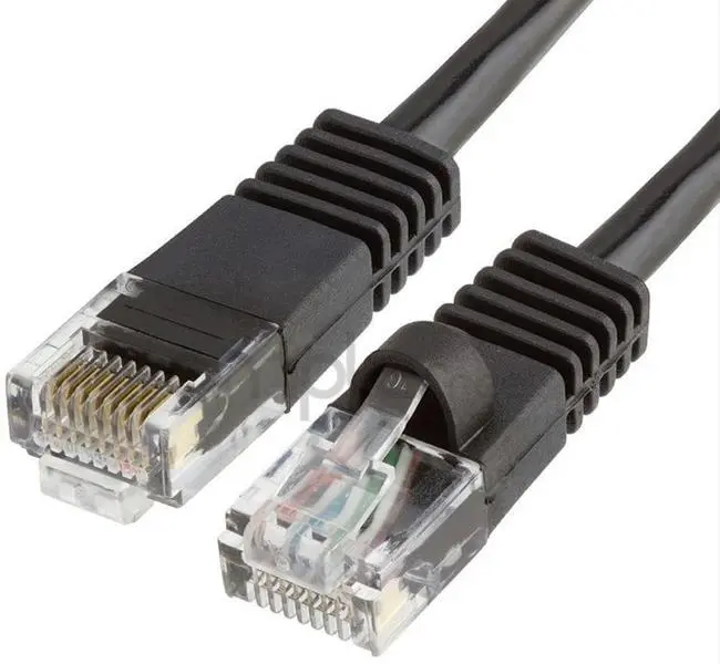 CAT6 Ethernet Cable RJ45 7ft Black LAN Networking Cable New Black