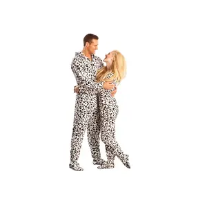 Dalmatians Adult Footed Onesie Pajamas