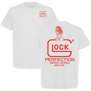 [100% Cotton][Graphic Tee] Glock Fan Gift Unisex Cotton Tactical Short Sleeve T Shirt Sexy Girl Print Casual Tee Made in USA
