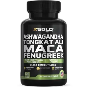 Stress & Energy Support - Ashwagandha, Maca Root & Tongkat Ali - Natural Vitality & Focus Formula