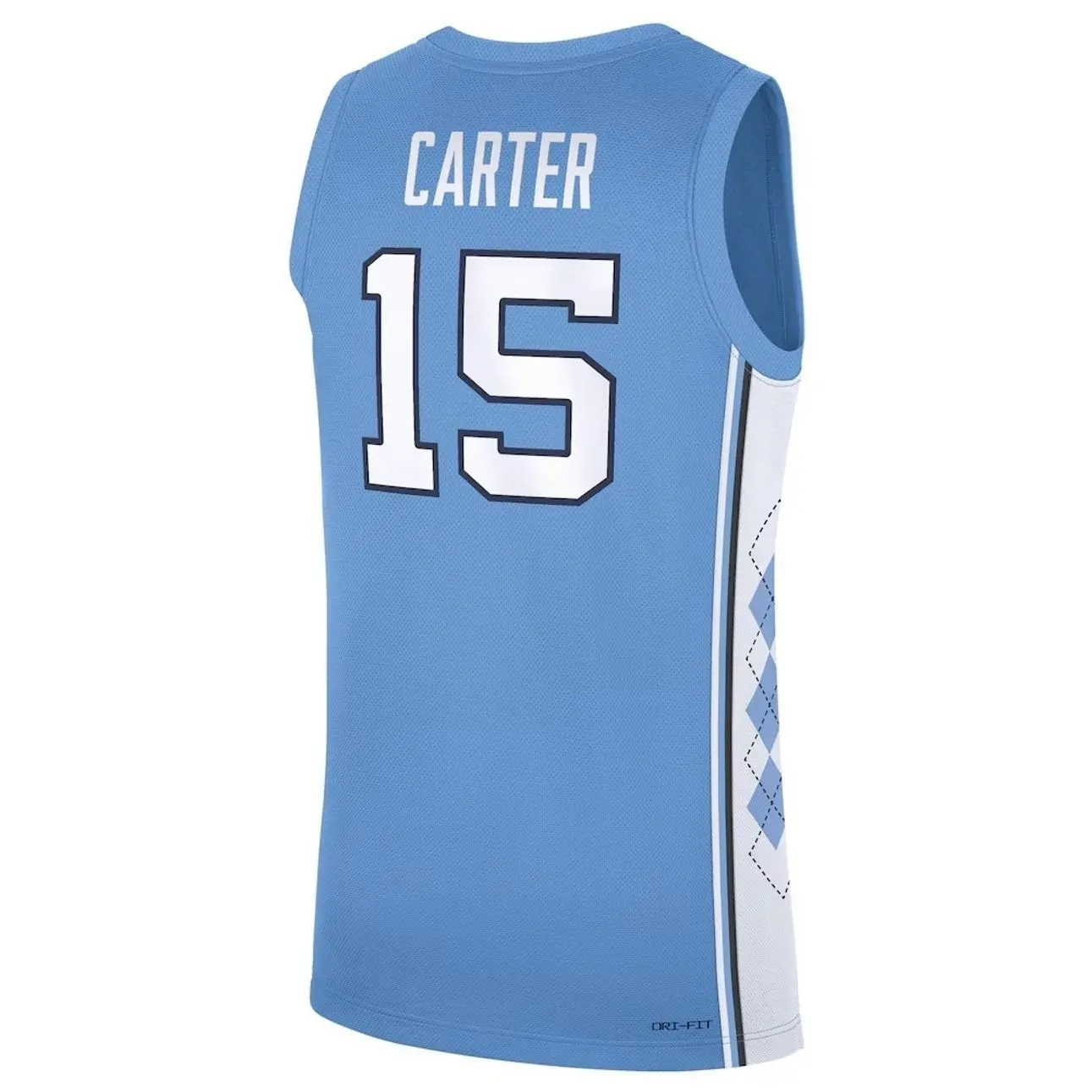 Unisex Basketball #15 Carter North Carolina Tar Heels Team Road Replica Basketball Jersey - Carolina Blue