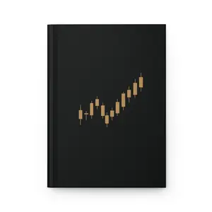 Gold Candlestick Chart Hardcover Journal | Stock Market Trading Notebook