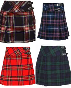 Ladies Knee Length Kilt Skirt 16" Length Tartan Pleated Kilts Womenswear Bottom Lady Women Fit Traditional Fit Traditional Comfortable Feminine Soft Statement